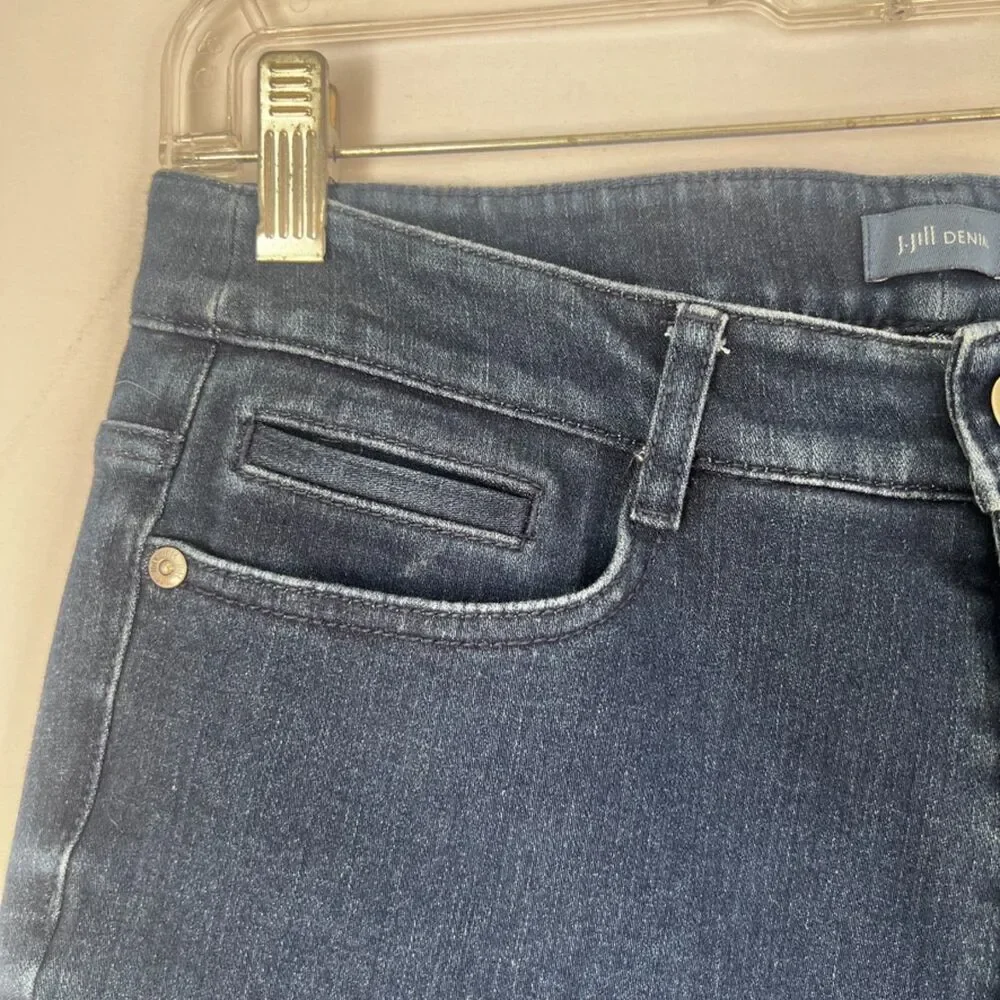 J Jill Denim‎ Premium Flex High Rise Legging Denim Jeans Size 8 Non Destructed